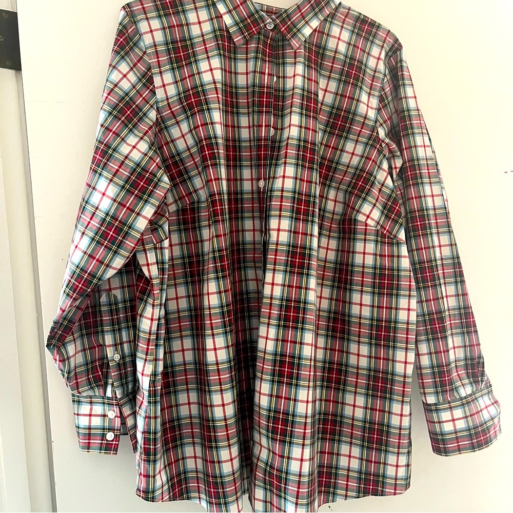 Lands’ End plaid Blouse
